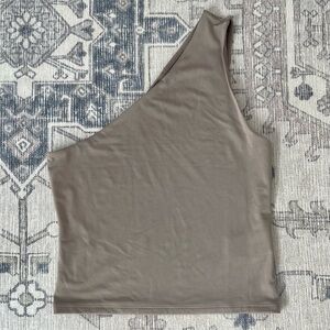 Express Body Contour One Shoulder Crop Top Tank Size S